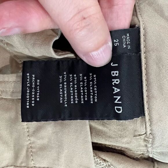 J Brand Inez Mid Rise Chino Khaki Pants Sz 25 NWT - Picture 6 of 10